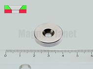 25x4/4,5 mm N38 NEODYM m�gnes gy�r� s�llyeszt�ssel (�szak)