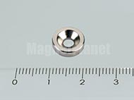 10x3/3,5 mm N38 NEODYM m�gnes gy�r� s�llyeszt�ssel (D�l)